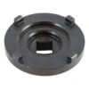 Black round adapter with square center opening