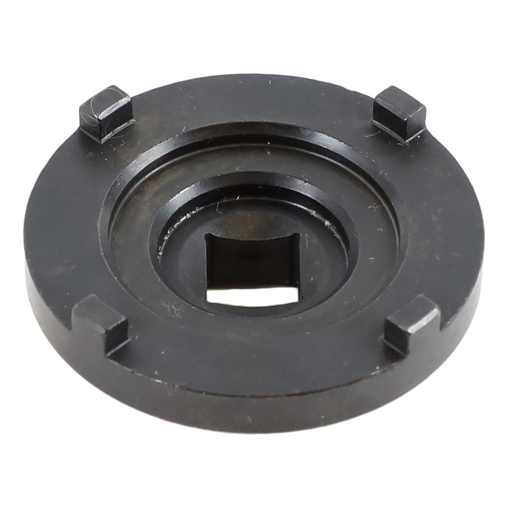Black round adapter with square center opening