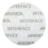 משטח עגול לבן מרושת עם הדפס אפור - Round white mesh pad with gray print