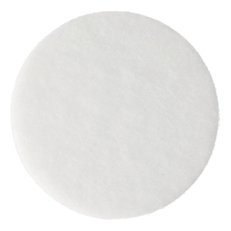 Round white pad, front view