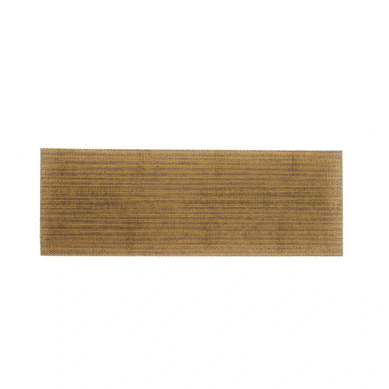 Brown rectangular mesh strip on white