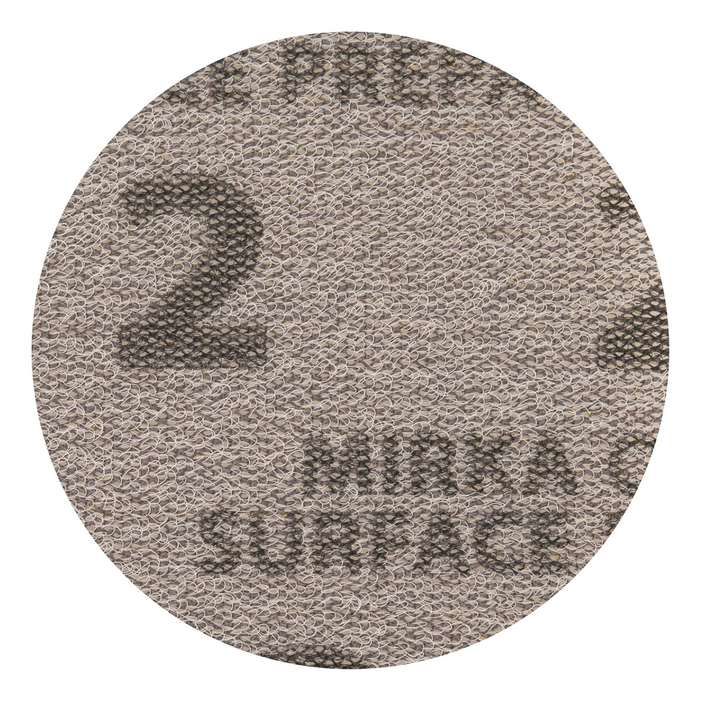 Round sanding disc with dense mesh pattern