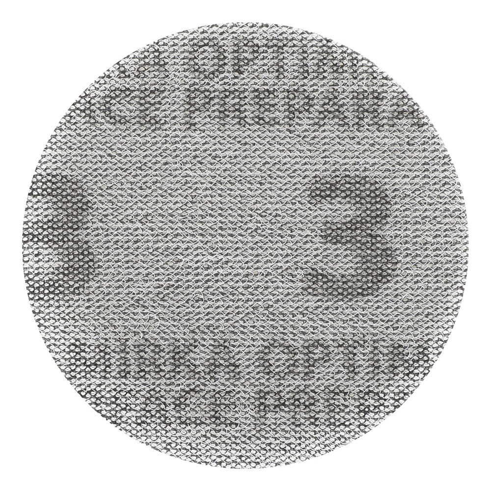 Round sanding disc with dense mesh pattern