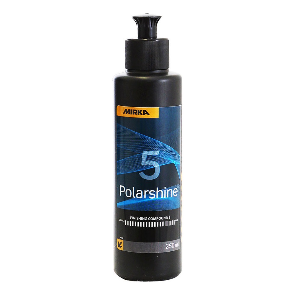 Black bottle with blue Polarshine 5 label
