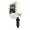 Inverted jug in metal holder with nozzle