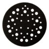 Black round perforated pad with white holes
