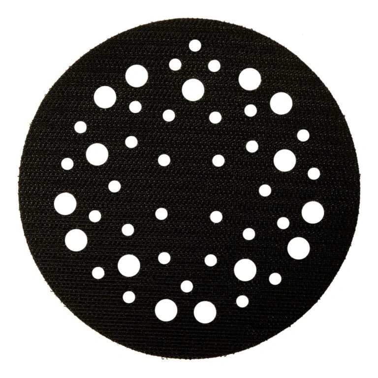 Black round perforated pad with white holes
