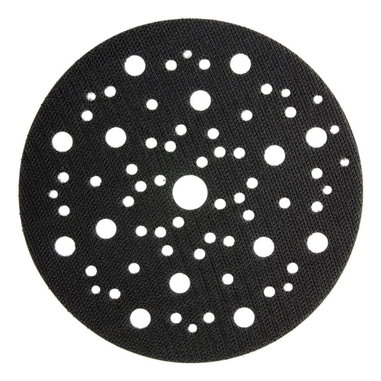 Black round pad with many white holes