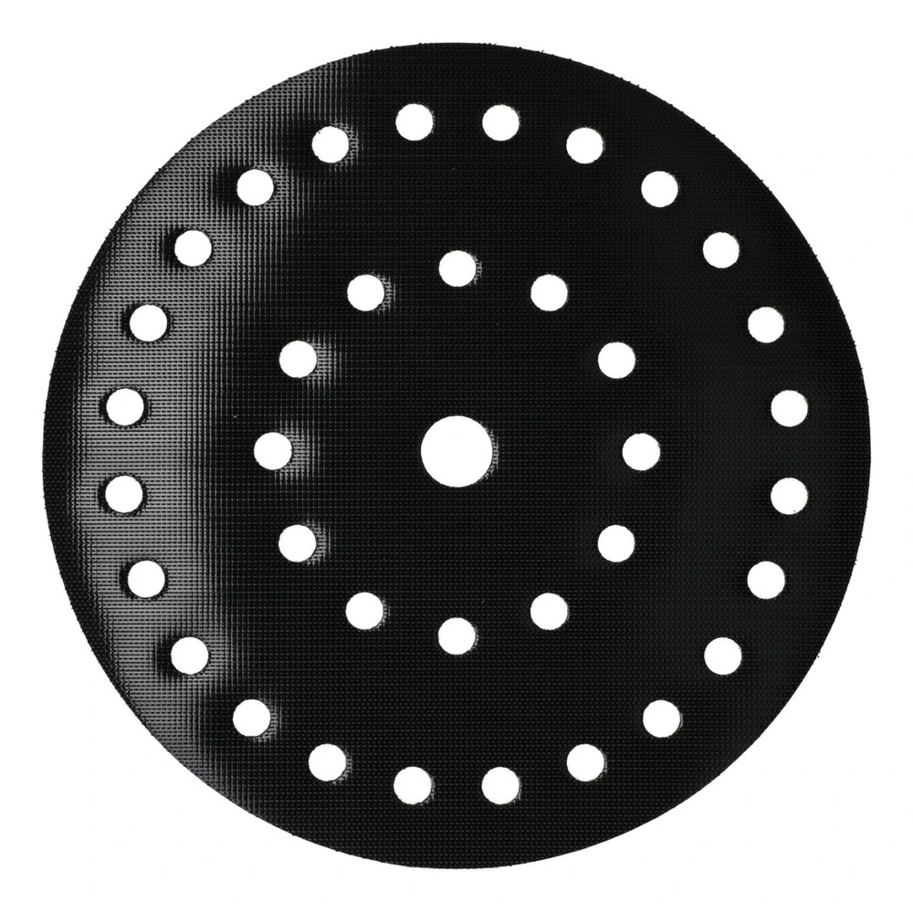 Black round perforated pad, glossy side area
