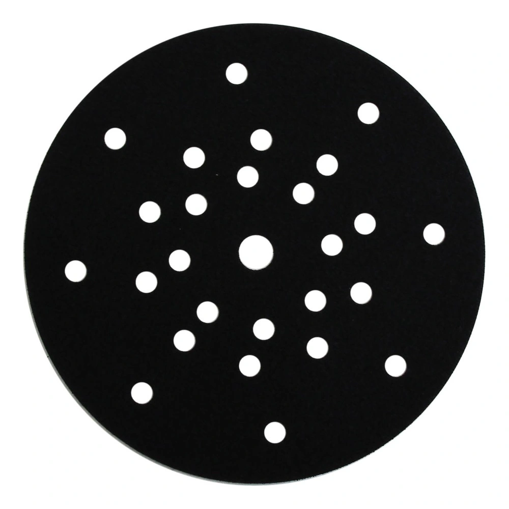 Black round perforated pad with many holes