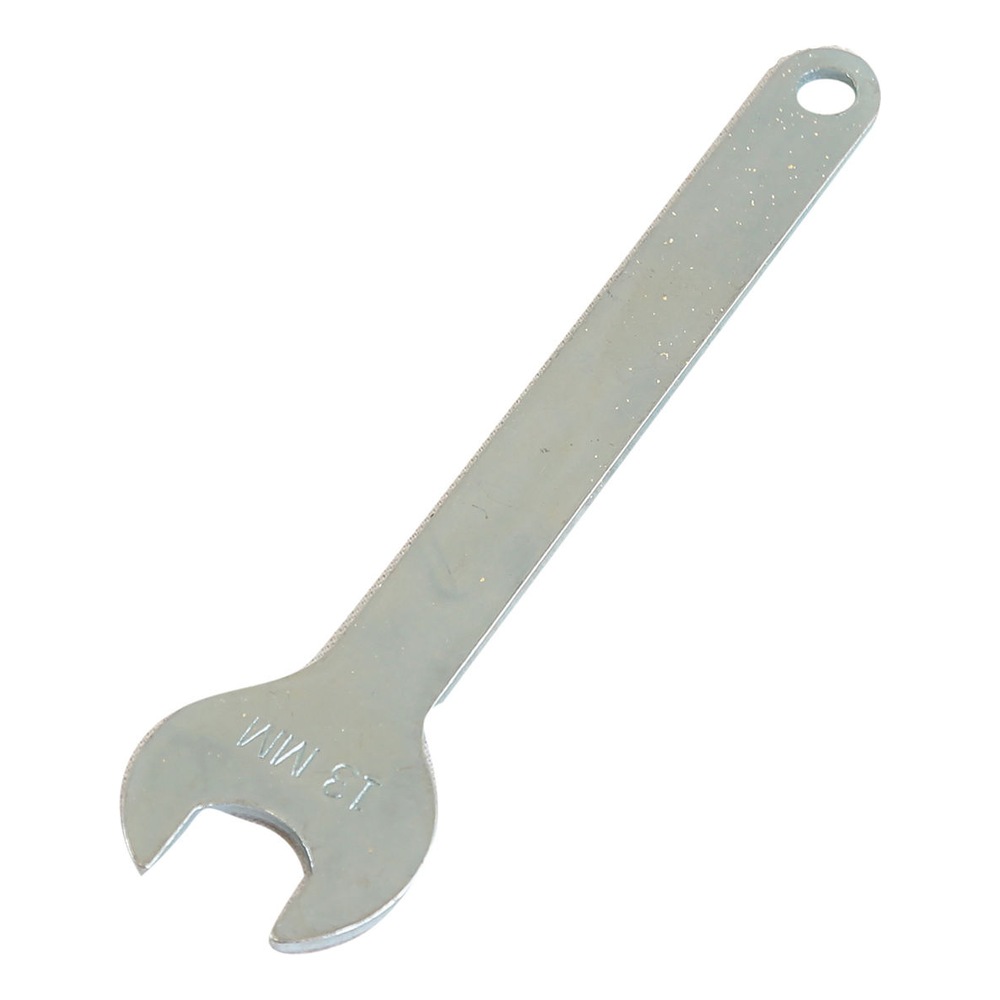 Small metal open-end wrench with hanging loop