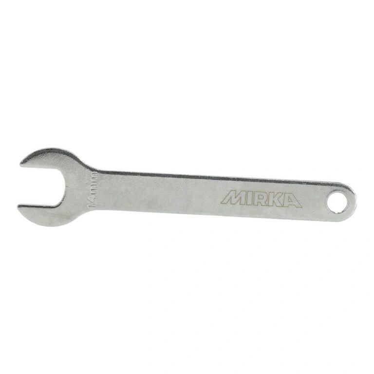 Flat metal wrench with 14 mm opening