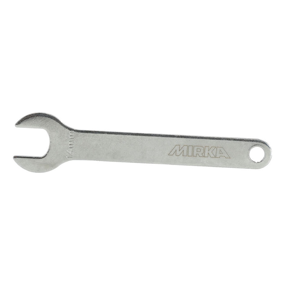 Flat metal wrench with 14 mm opening