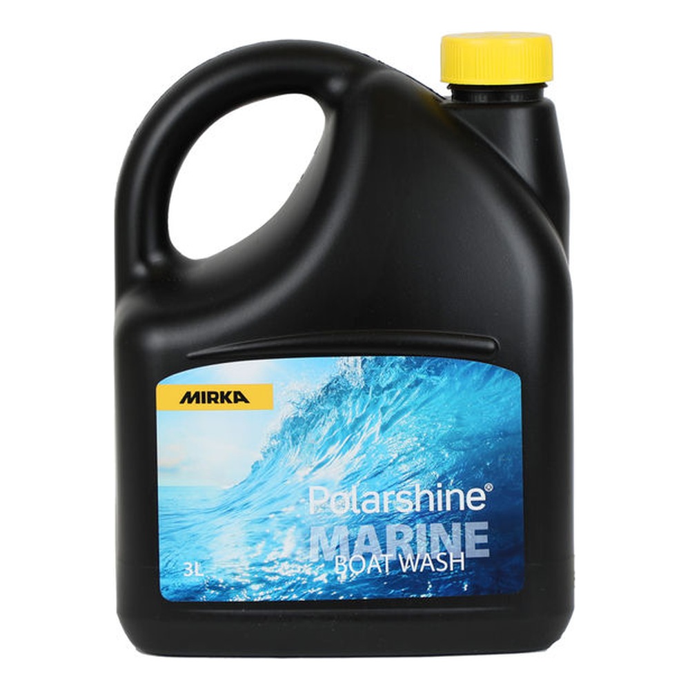 Black plastic bottle with blue label
