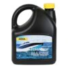 Black handled bottle with boat label