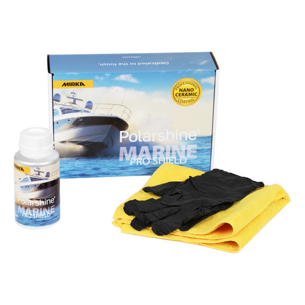 Box, bottle, gloves, and yellow cloth