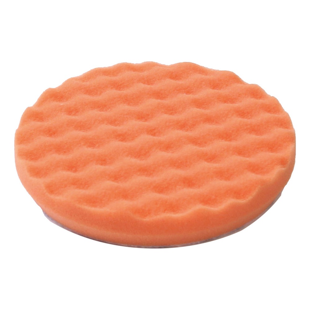 פד פוליש כתום עבה עם שקעים גליים - Thick orange polishing pad with wavy dimples
