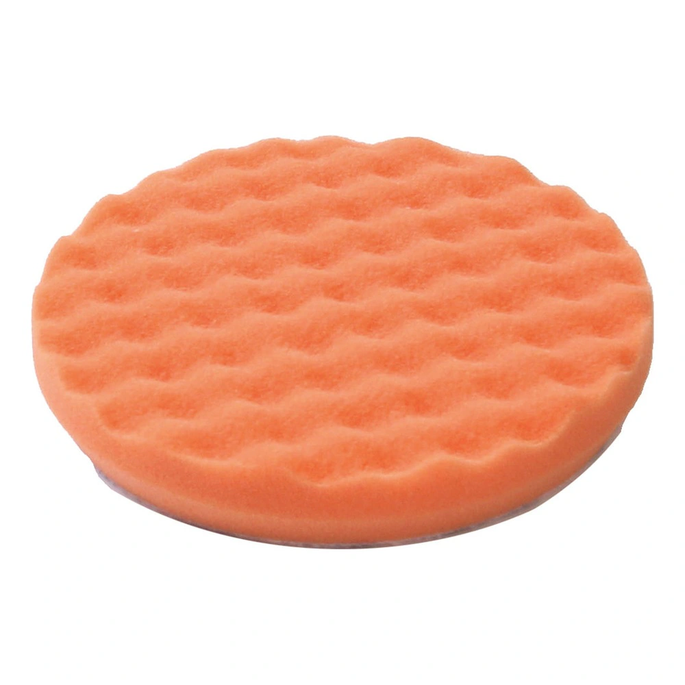 פד פוליש כתום עבה עם שקעים גליים - Thick orange polishing pad with wavy dimples