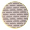 פד עגול לבן-צהוב עם הדפס מירקה - Round white-yellow pad with Mirka print