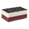 Layered foam pad, black-white-maroon