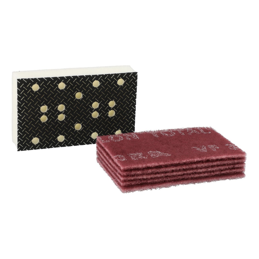 שתי רפידות ביניים, שחורה ובורדו, זו לצד זו - Two interface pads, black and maroon, side by side