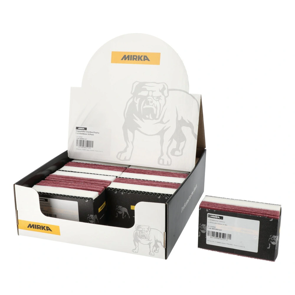 Display box with pads and branded packaging