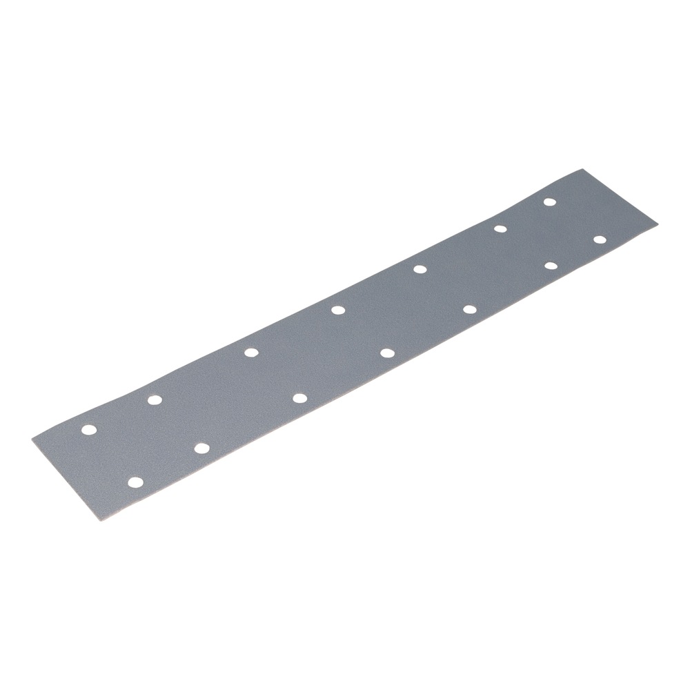 Angled long sanding sheet with fourteen holes
