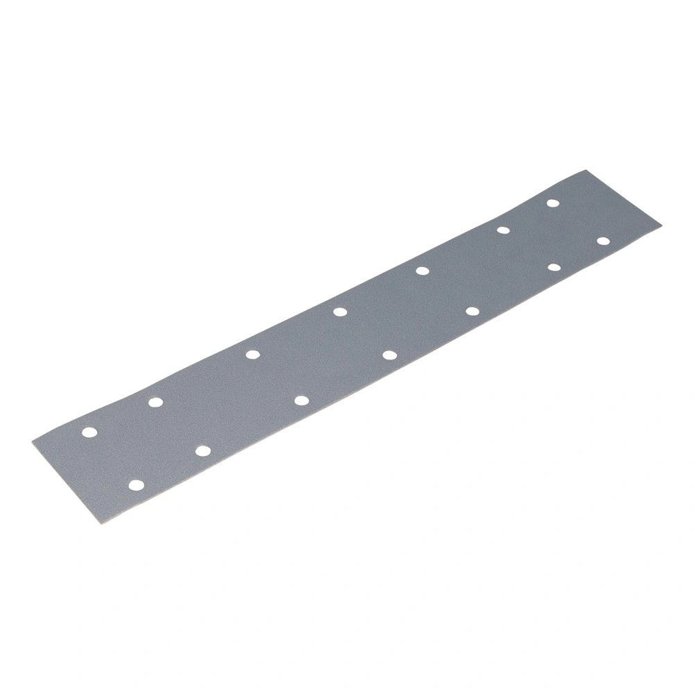 Angled long sanding sheet with fourteen holes