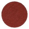 Flat red sanding disc, front view