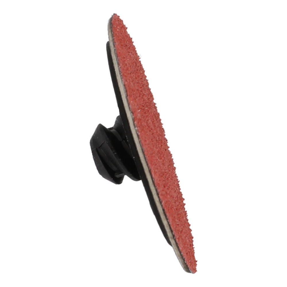 Red sanding disc in profile with stud