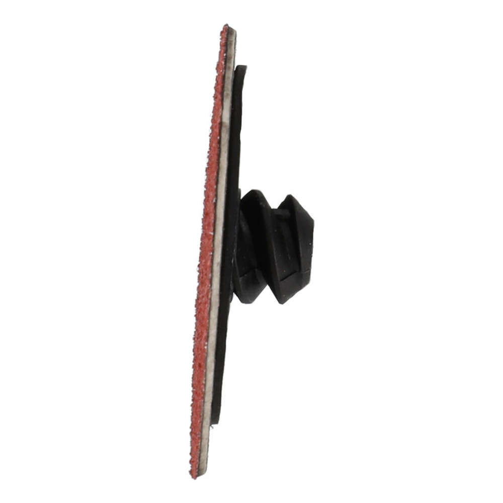 Red sanding disc in profile, side view