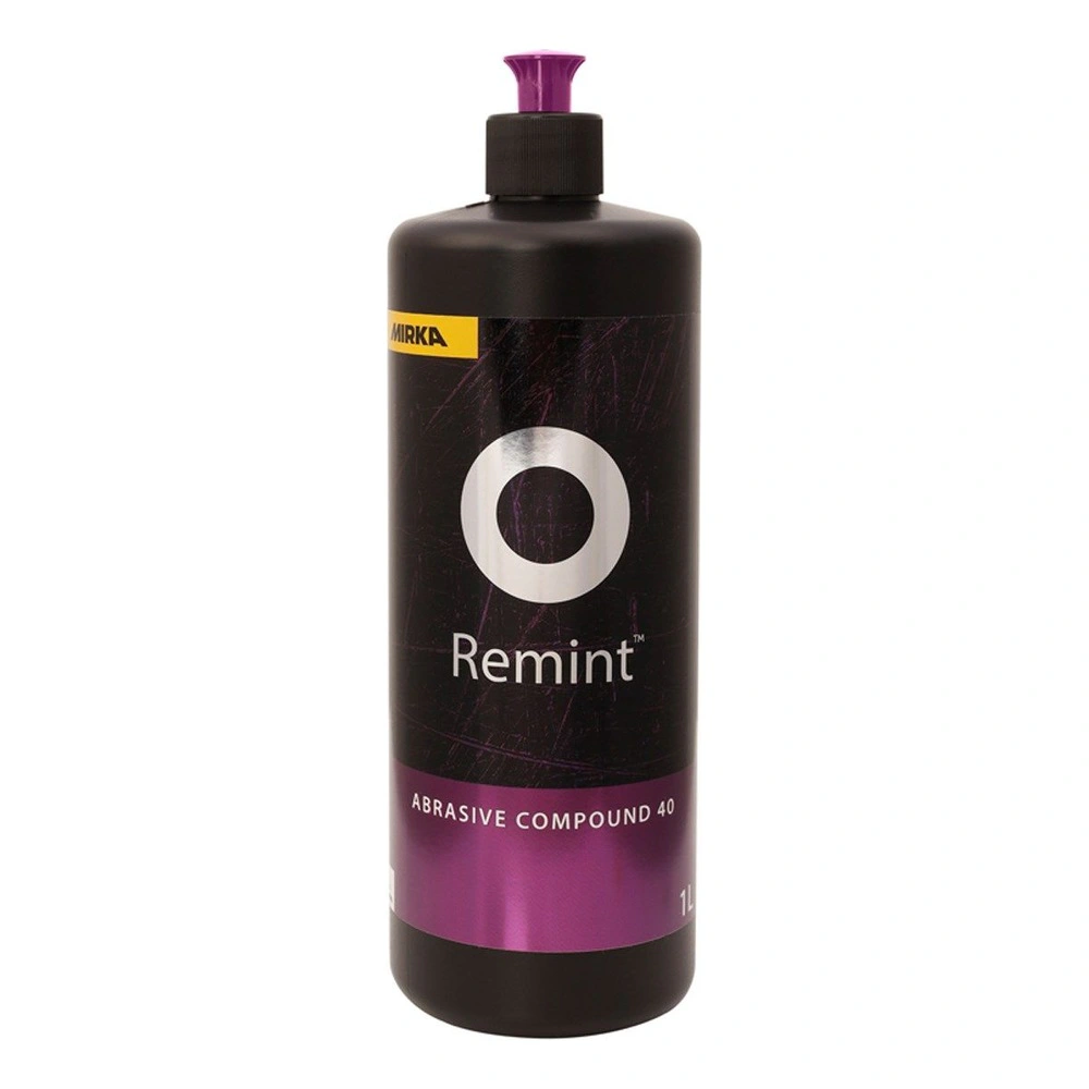Black bottle with purple cap, front view on white