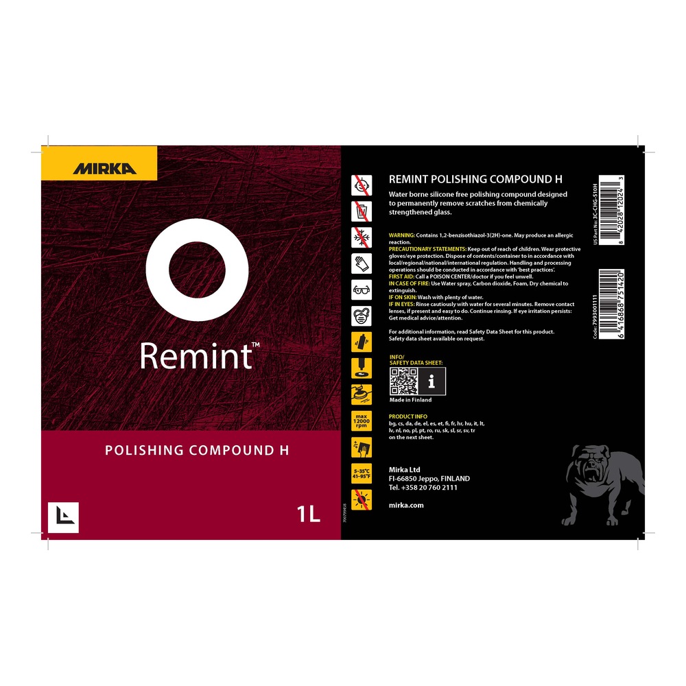Rectangular product package with text and warning icons
