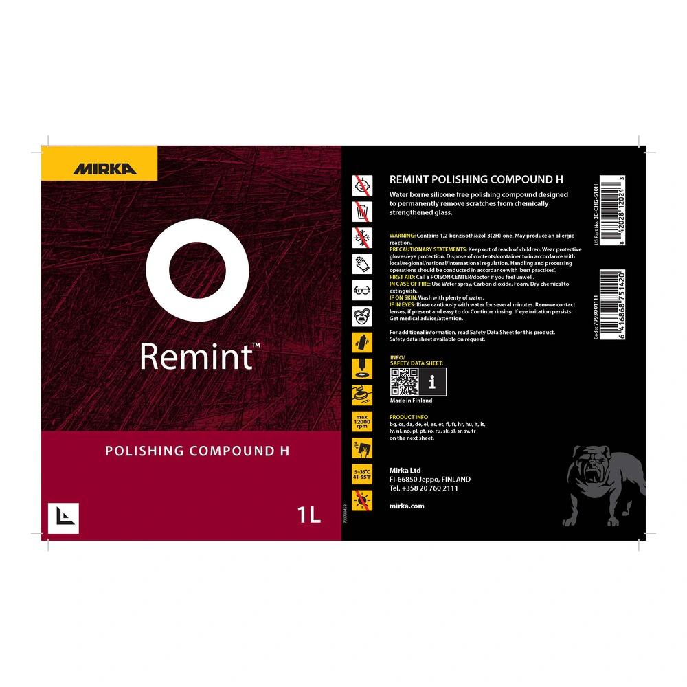 Rectangular product package with text and warning icons