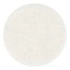 Round white polishing pad, front view