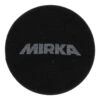 Round black polishing pad with logo
