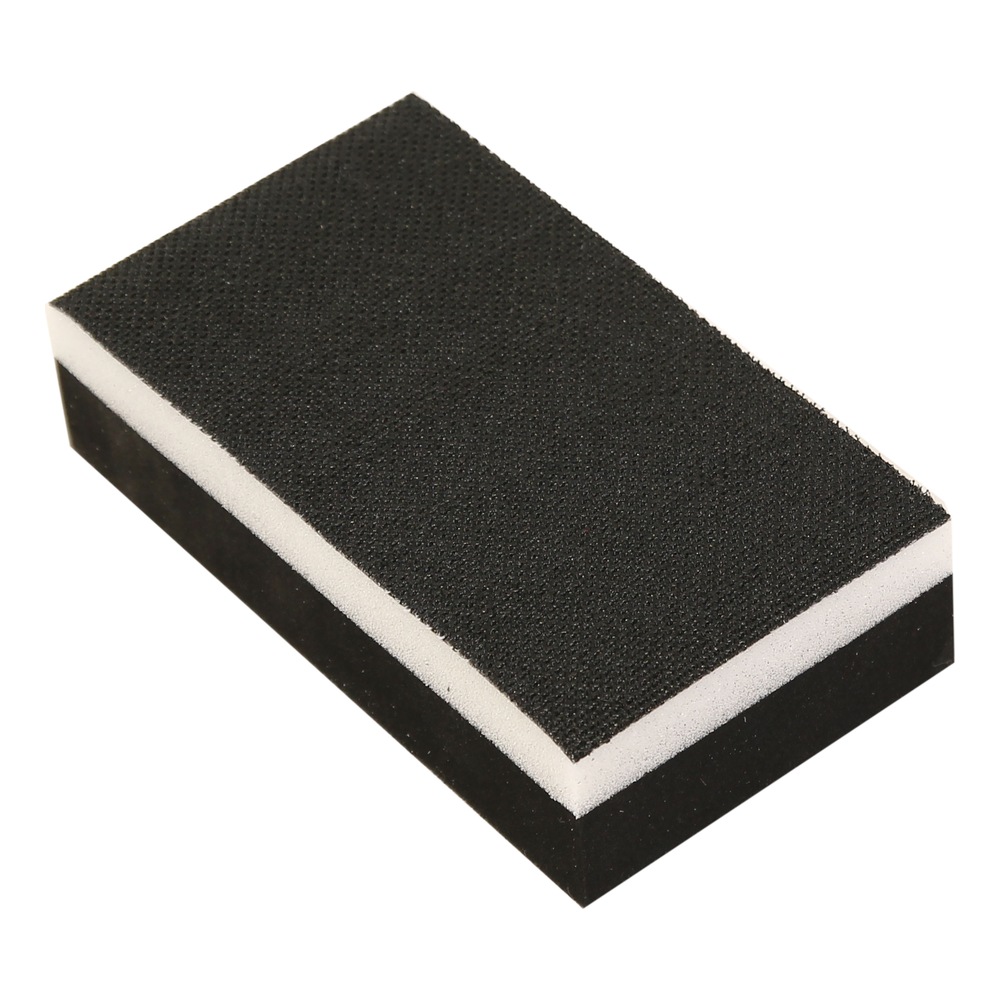 Black-white rectangular block at an angle on white