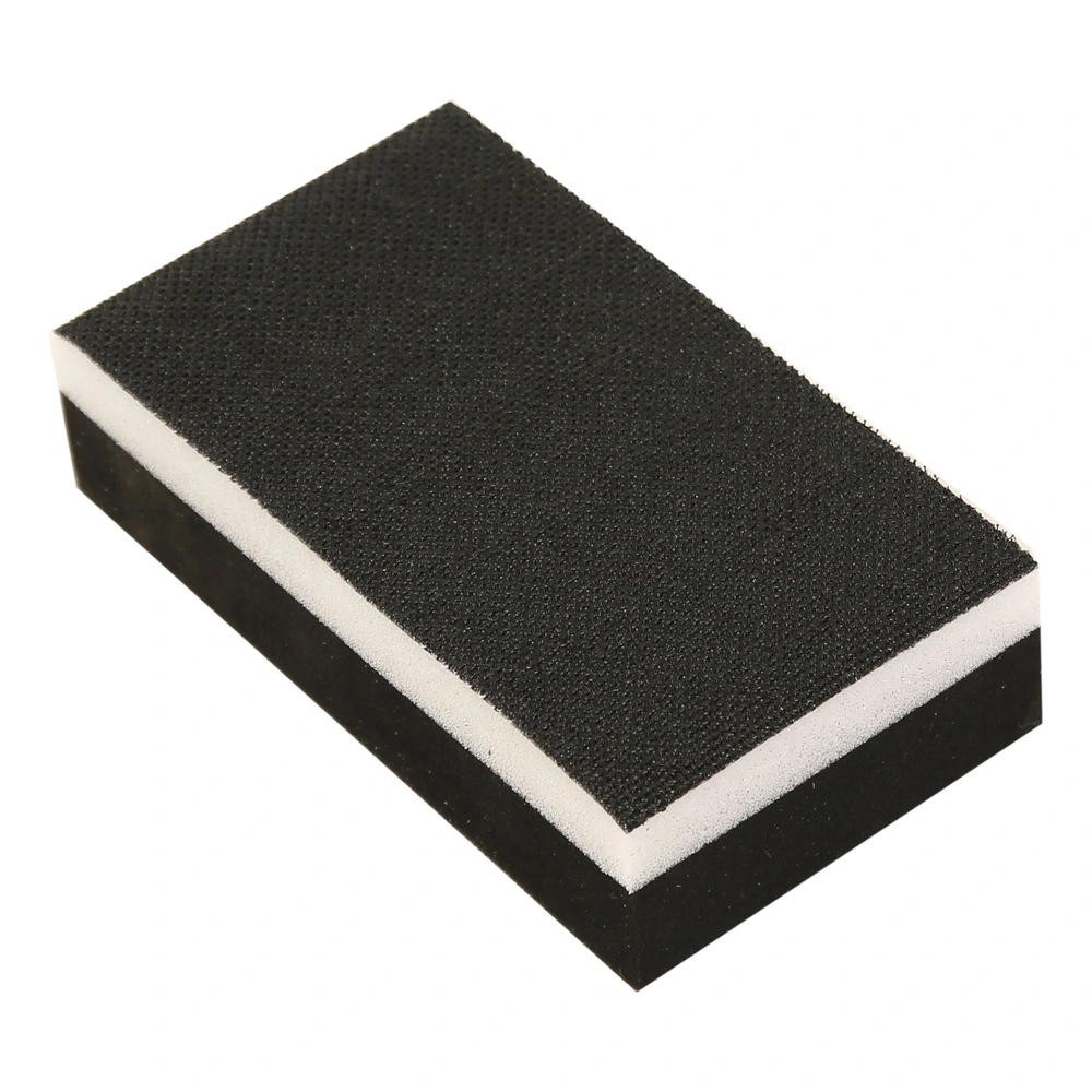 Black-white rectangular block at an angle on white