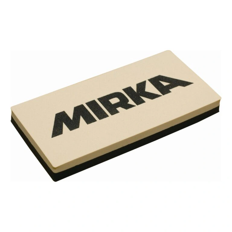 Cream and black rectangular block with MIRKA text