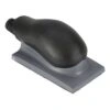 בלוק ליטוש אפור ושחור, מבט אלכסוני מלמעלה - Gray and black sanding block, angled top view