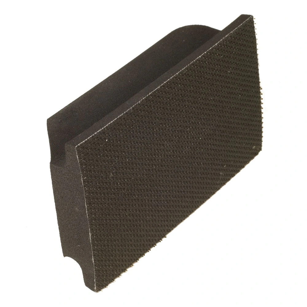 Black shaped sanding block, textured underside