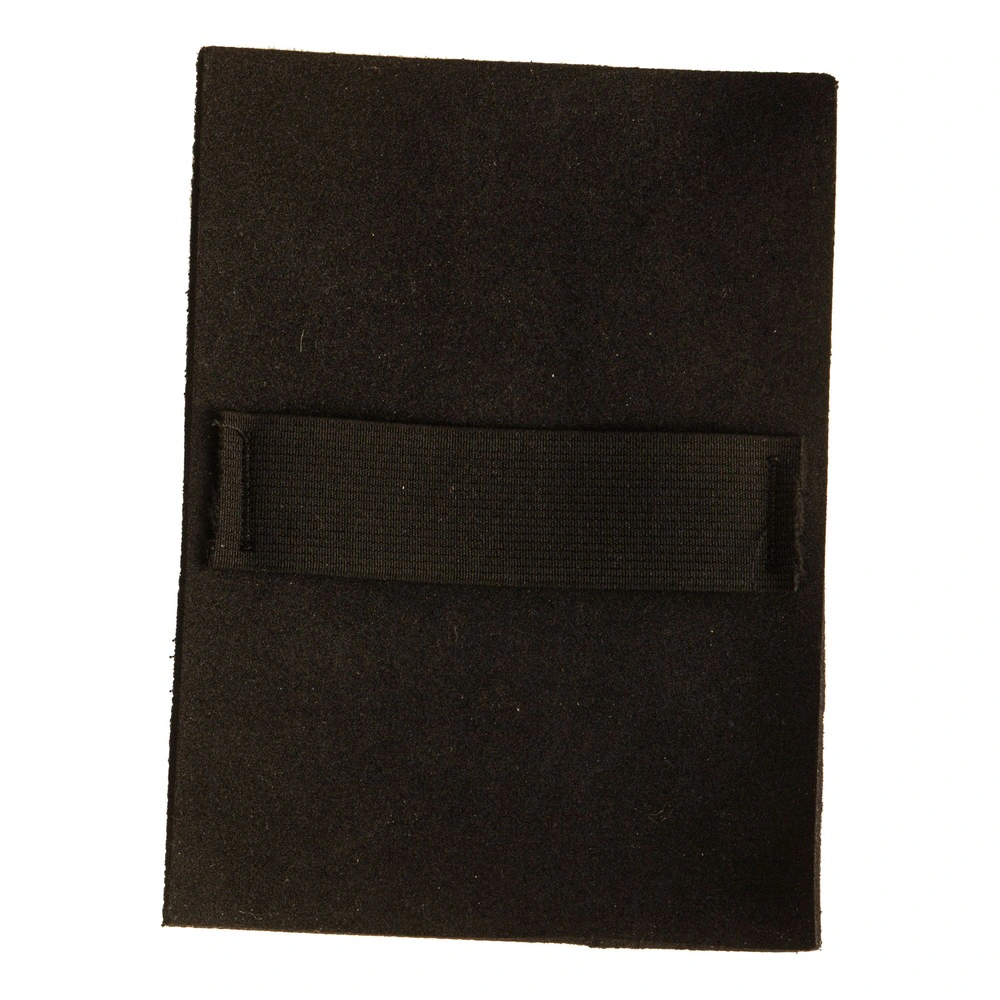Black sanding pad shown from above