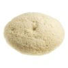 Round cream-colored wool pad