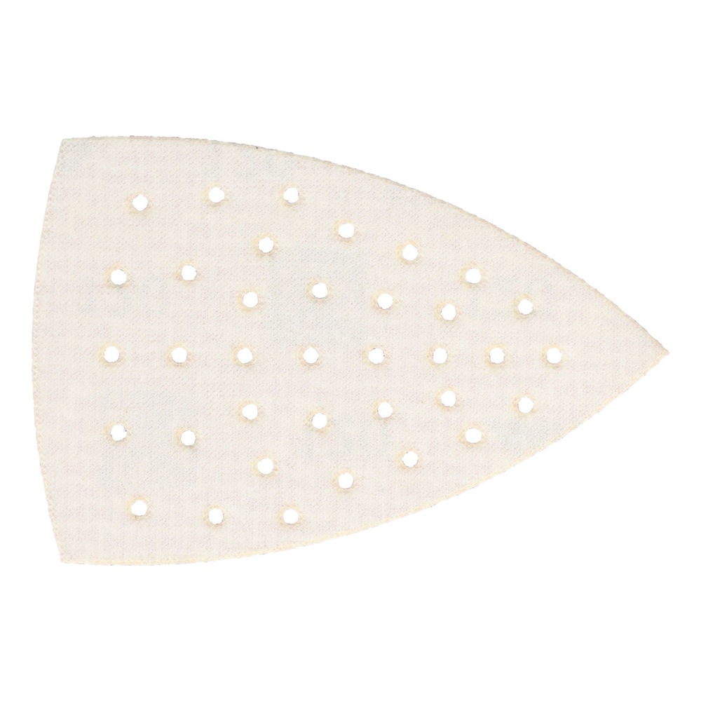 White perforated triangular sanding sheet