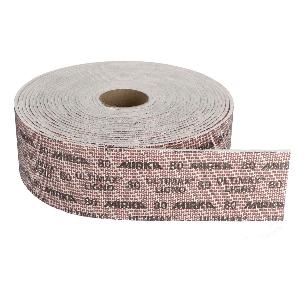 Flat sanding roll with unrolled strip