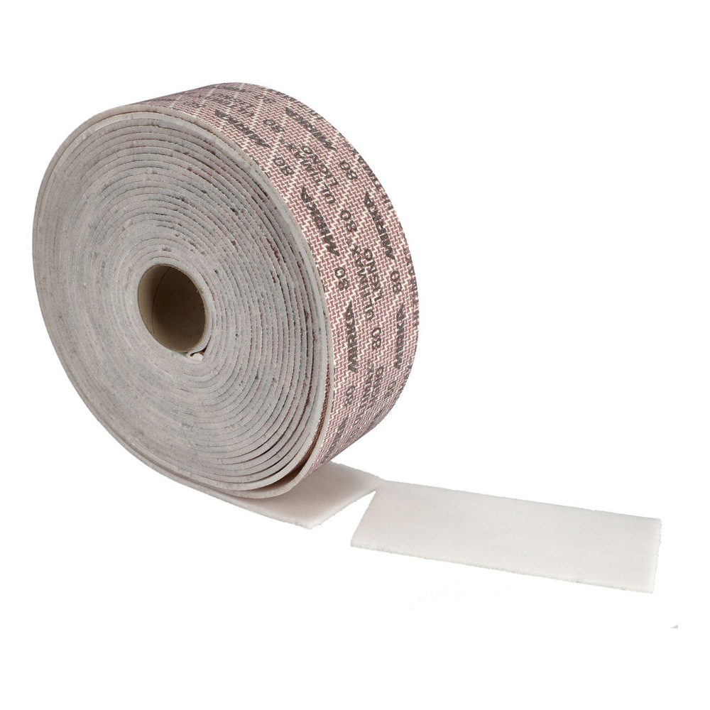 Perforated sanding roll with two strips