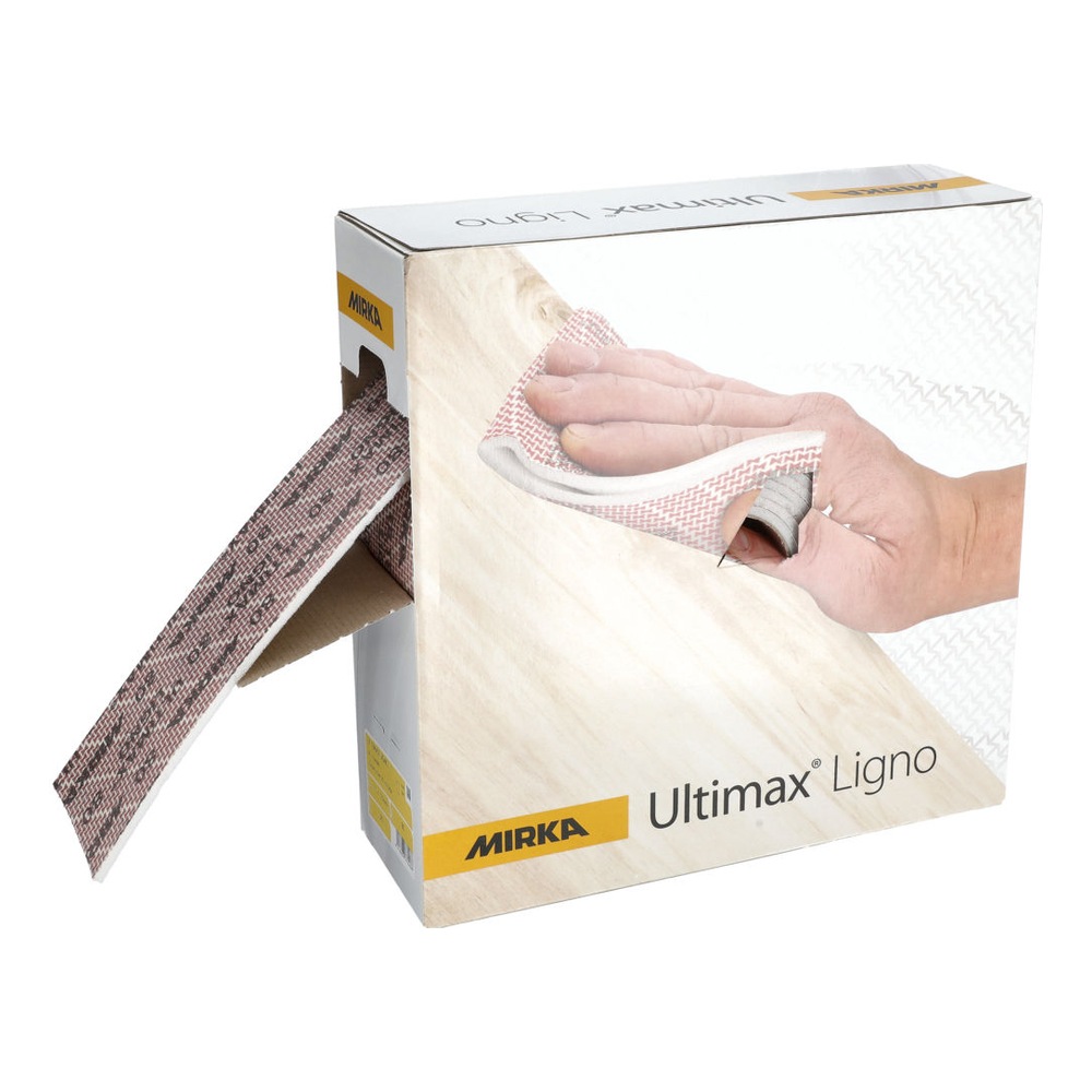 Sanding roll box with strip protruding