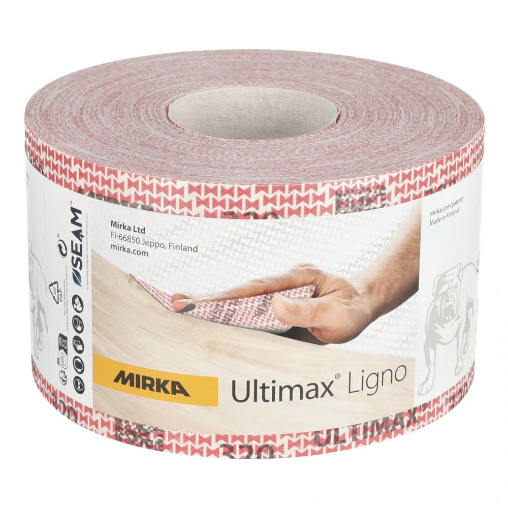 Branded sanding roll with printed packaging