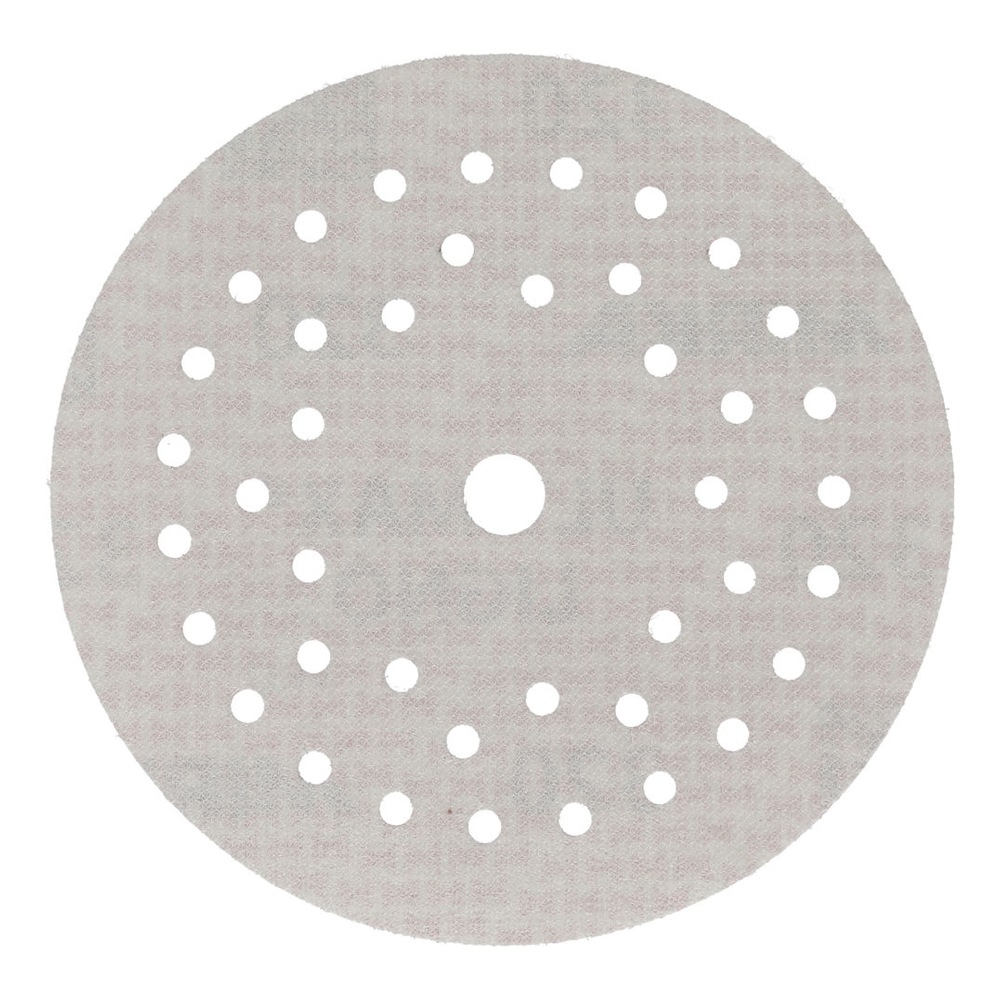 דיסקת ליטוש מחוררת בהירה, מבט חזיתי - Light perforated sanding disc, front view