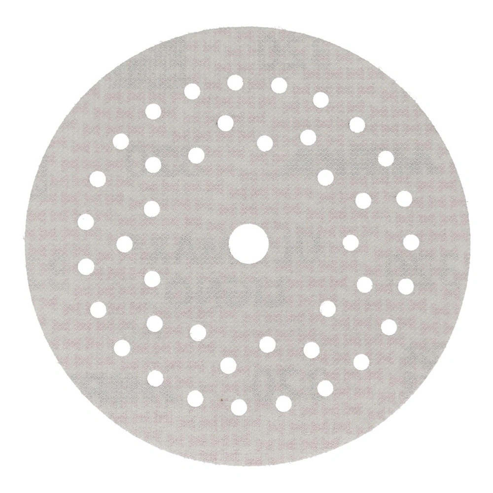 דיסקת ליטוש מחוררת בהירה, מבט חזיתי - Light perforated sanding disc, front view
